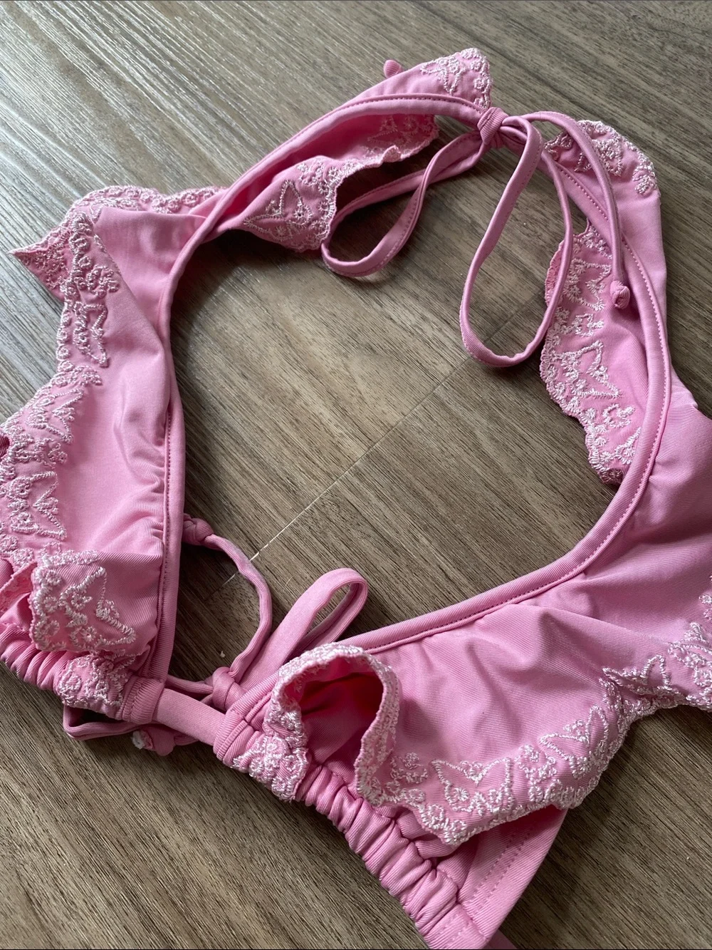 Submarine Light Pink Ruffle Lace Girls' Two-Piece Bikini